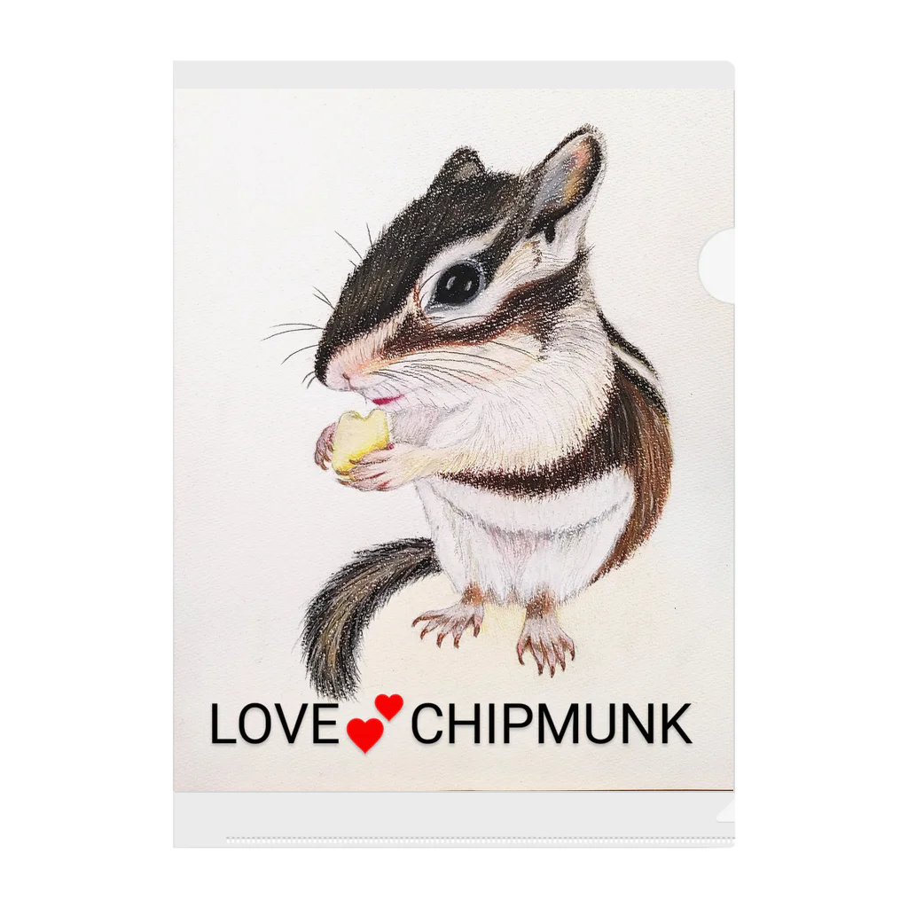 シマリス部　のシマリス女子　LOVE💕CHIPMUNK Clear File Folder