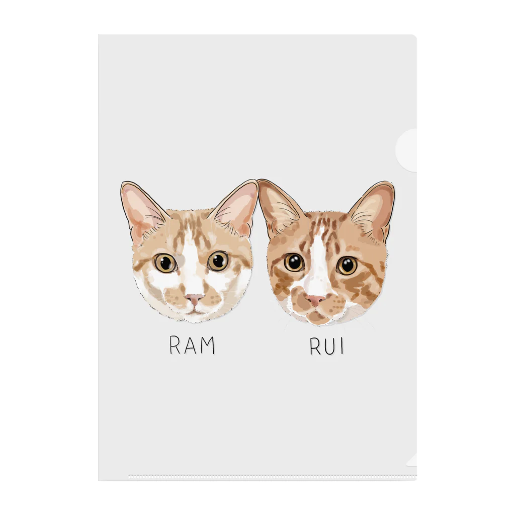 みきぞーん｜保護猫 ミッキー画伯と肉球とおともだちのram&rui Clear File Folder