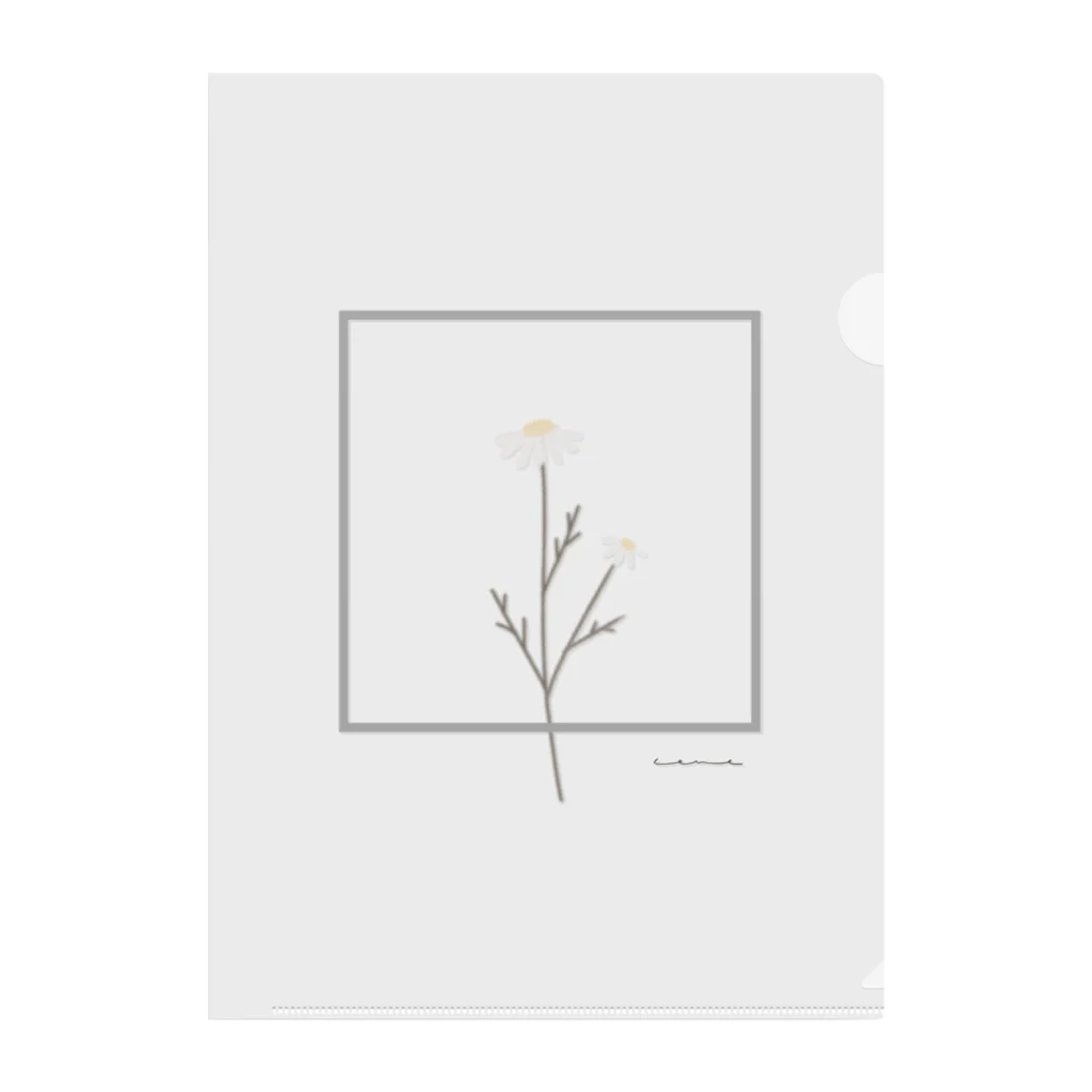 rilybiiのtwo flower** frame Clear File Folder