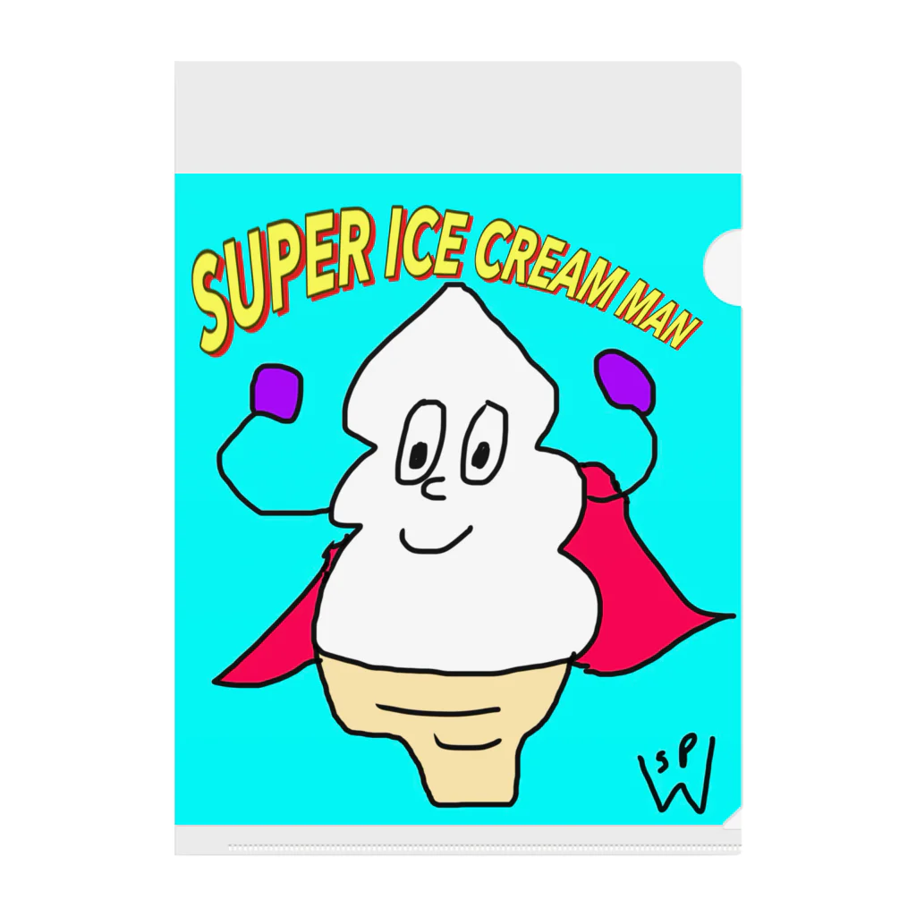 Walton’sのSUPER ICE CREAM MAN 文字入り Clear File Folder