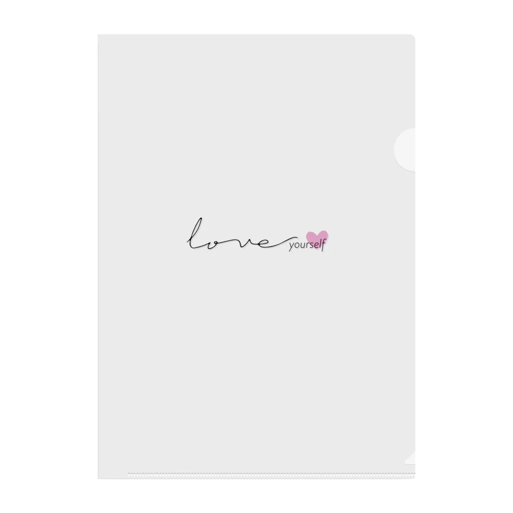 cocono shopの自分を大切に -love yourself- Clear File Folder