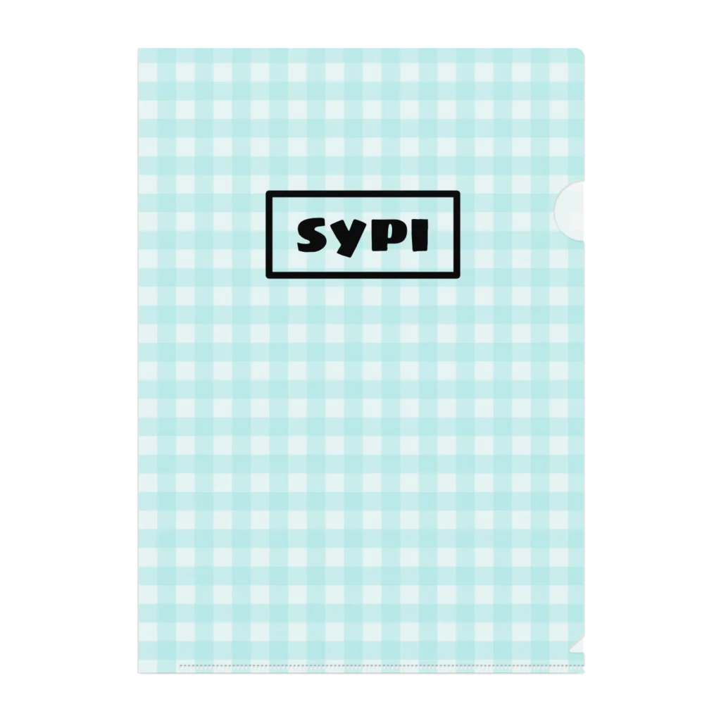 SYPIのSYPI ギンガム（ブルー） Clear File Folder