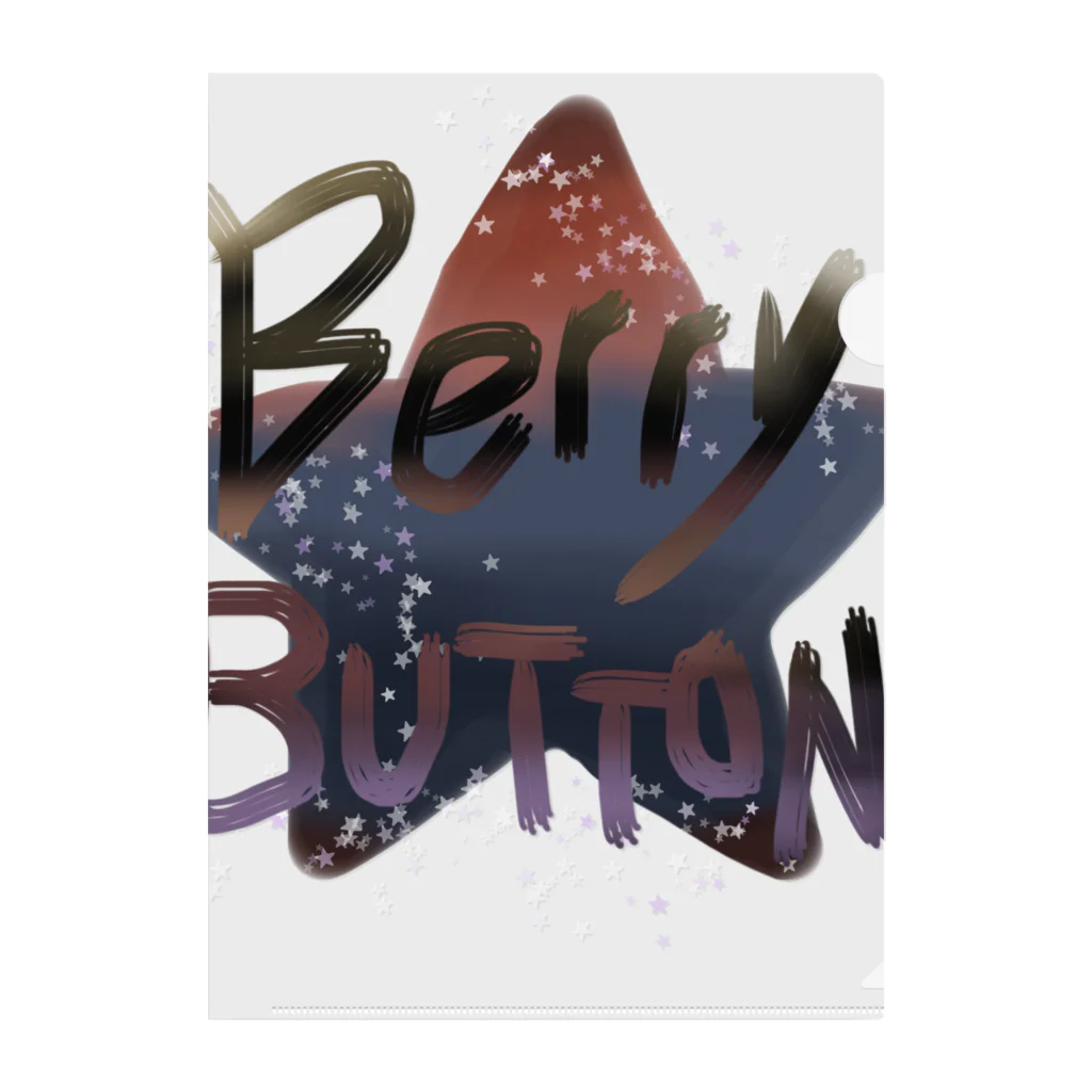 berry BUTTONのBerryBUTTONロゴ クリアファイル