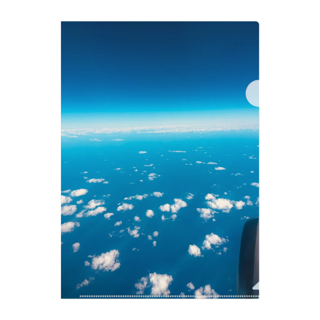 青空の飛行機から見た青空 Clear File Folder