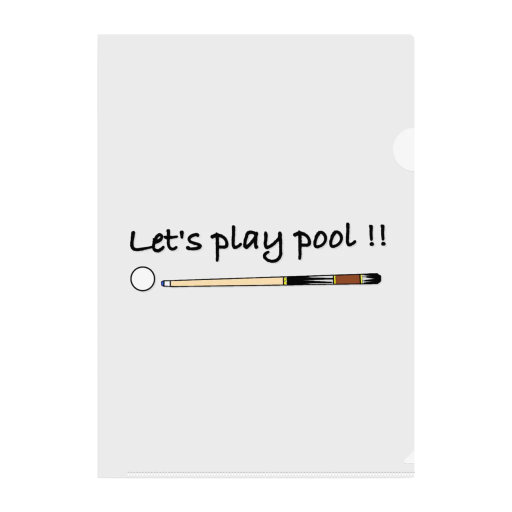 LOCO.AYAのLet’s play pool !!ビリヤードデザイン クリアファイル