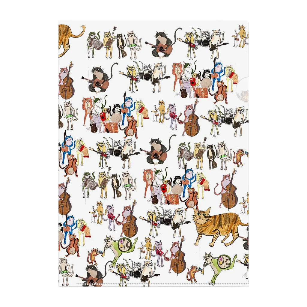平和と書いて猫と読むの猫と読んで平和と書く Clear File Folder