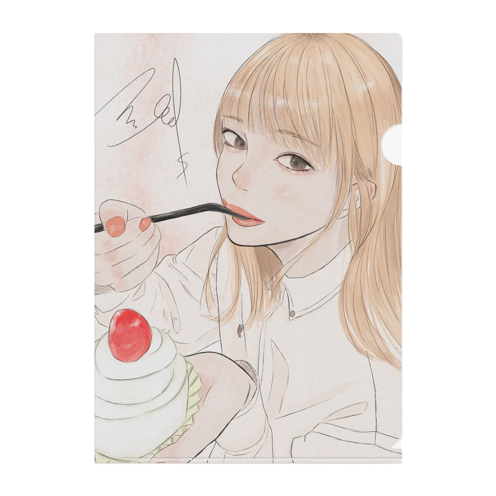 マルボロ店のスイーツガール🍰 Clear File Folder