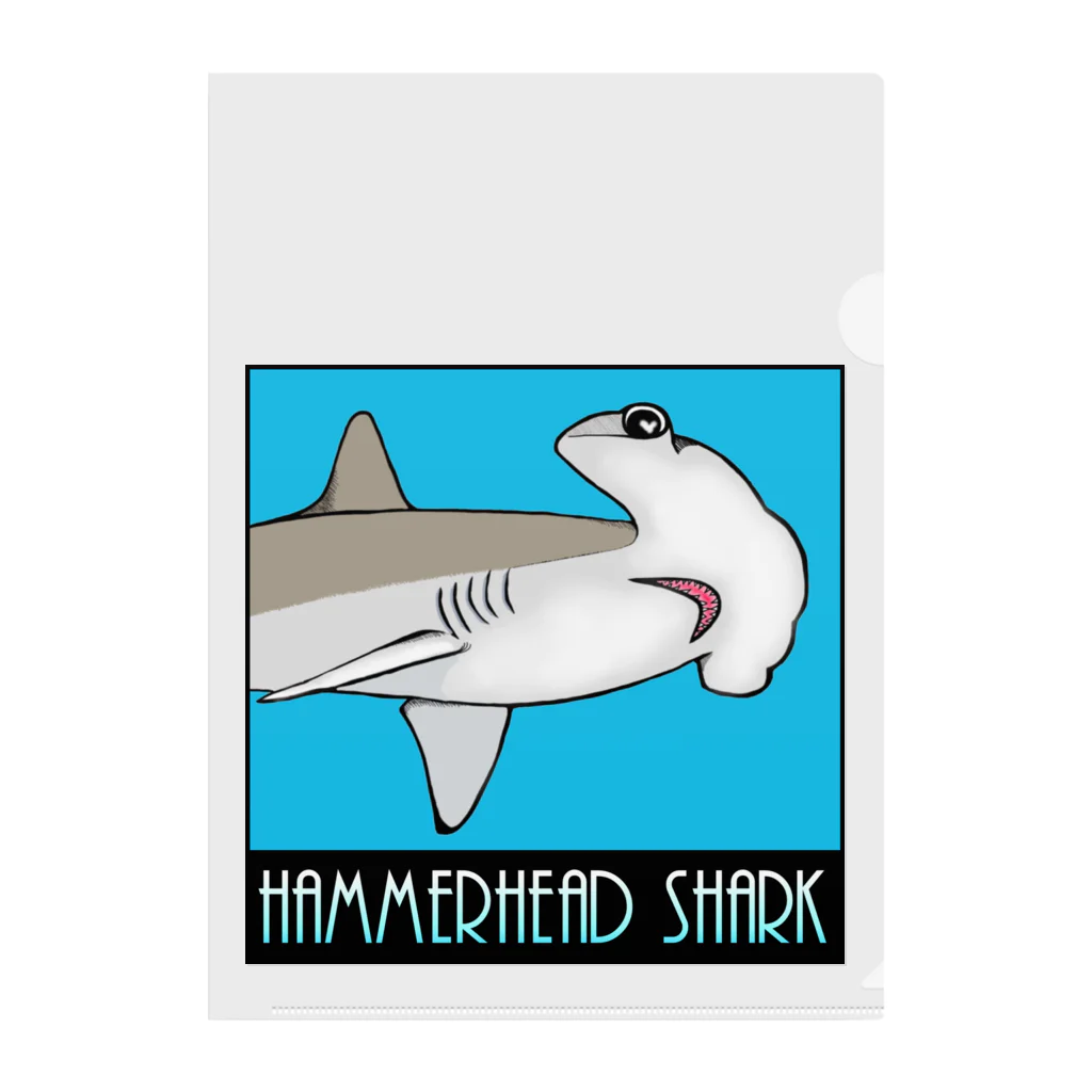 LalaHangeulのHammerhead shark(撞木鮫) Clear File Folder