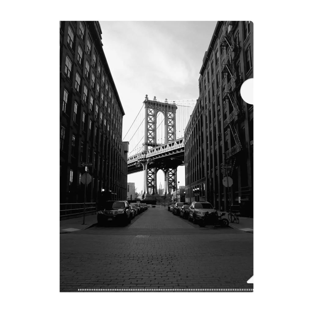 artsquadのアメリカ ニューヨーク ブルックリンブリッジ クリアファイル