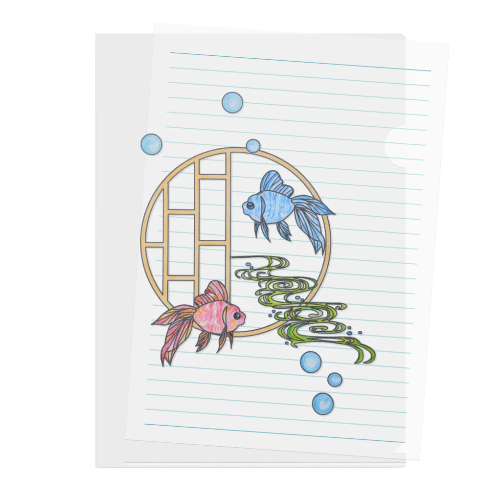 NANASHOPのGoldFish金魚 Clear File Folder