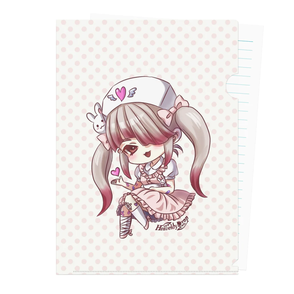 Heavenly Dropのピンクナースちゃん Clear File Folder