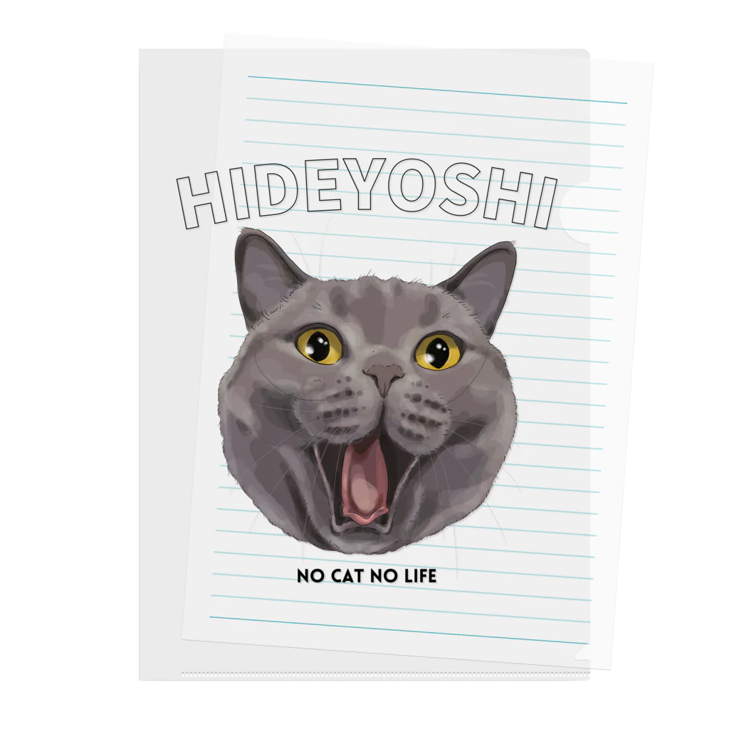 猫のイラスト屋さんのhideyoshi  クリアファイル