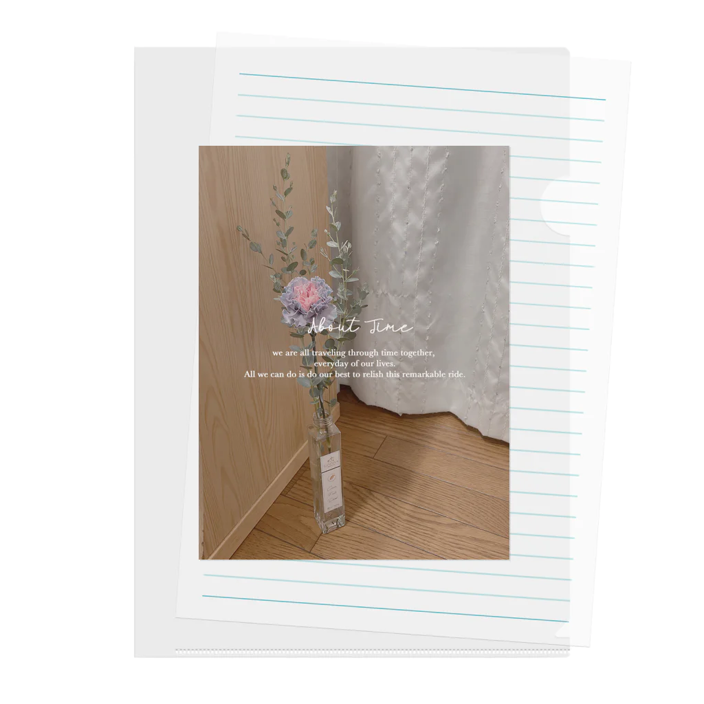 natural momentのdyed flower Clear File Folder