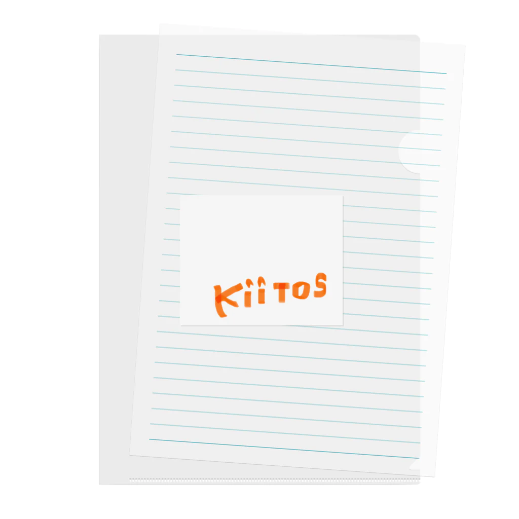 kiitos!のkiitos orange Clear File Folder