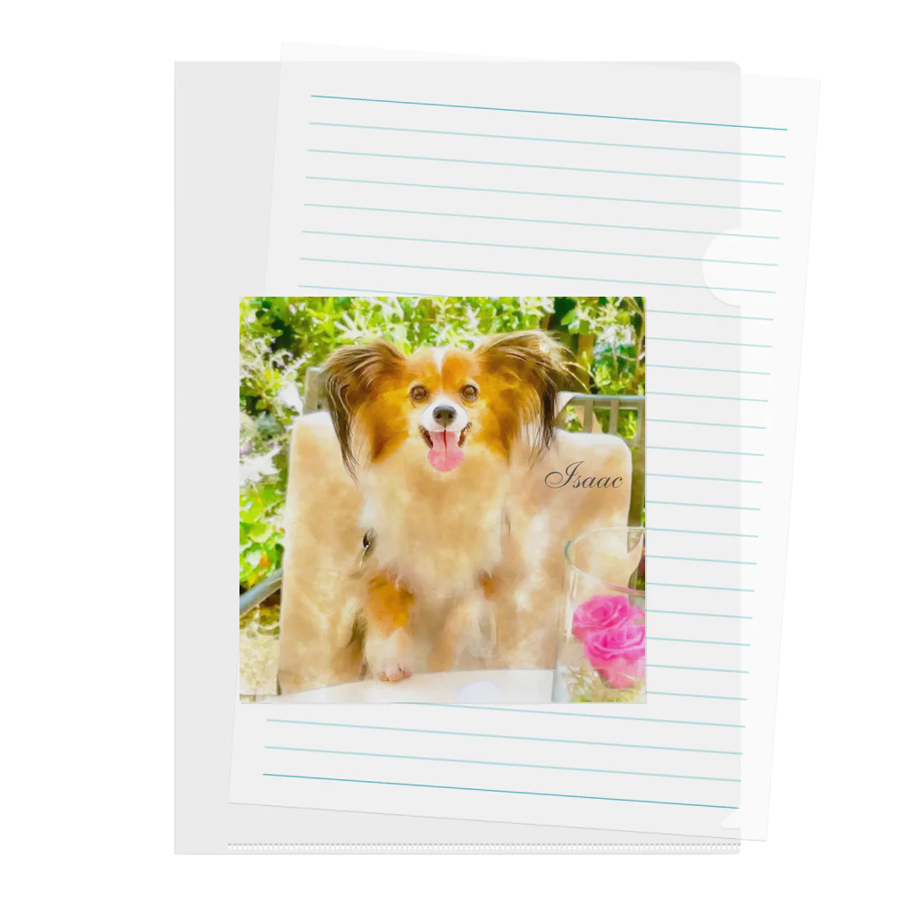 クリアスペットのisaac_dogstagram Clear File Folder