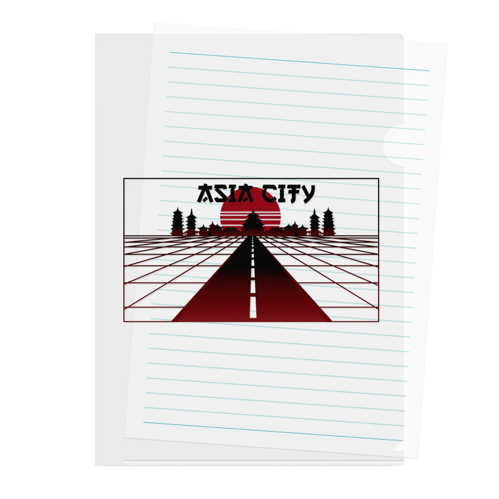 中華呪術堂（チャイナマジックホール）の vaporwave asiacity  Clear File Folder