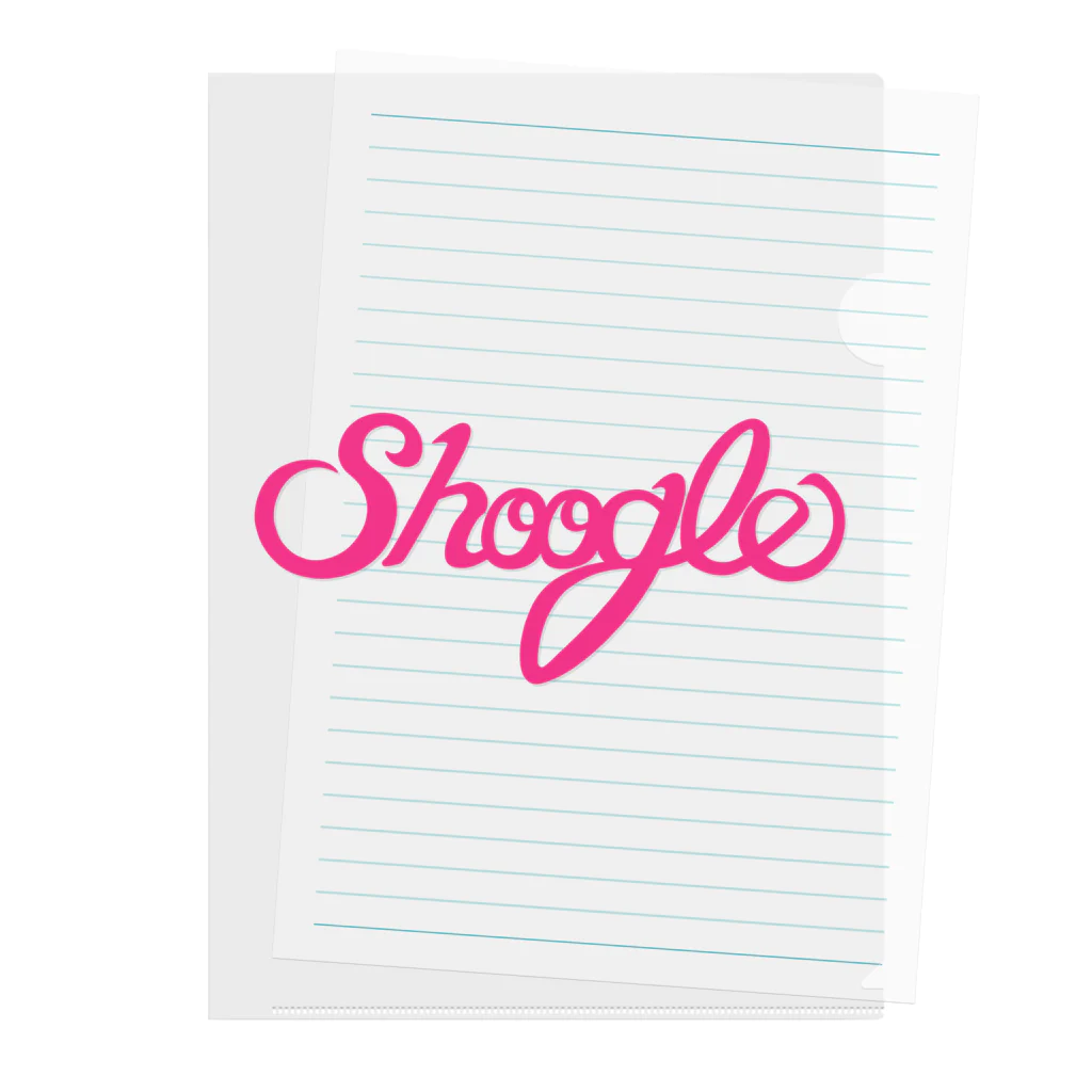 週刊少年ライジングサンズのShoogle(シューグル)ロゴ ピンク Clear File Folder