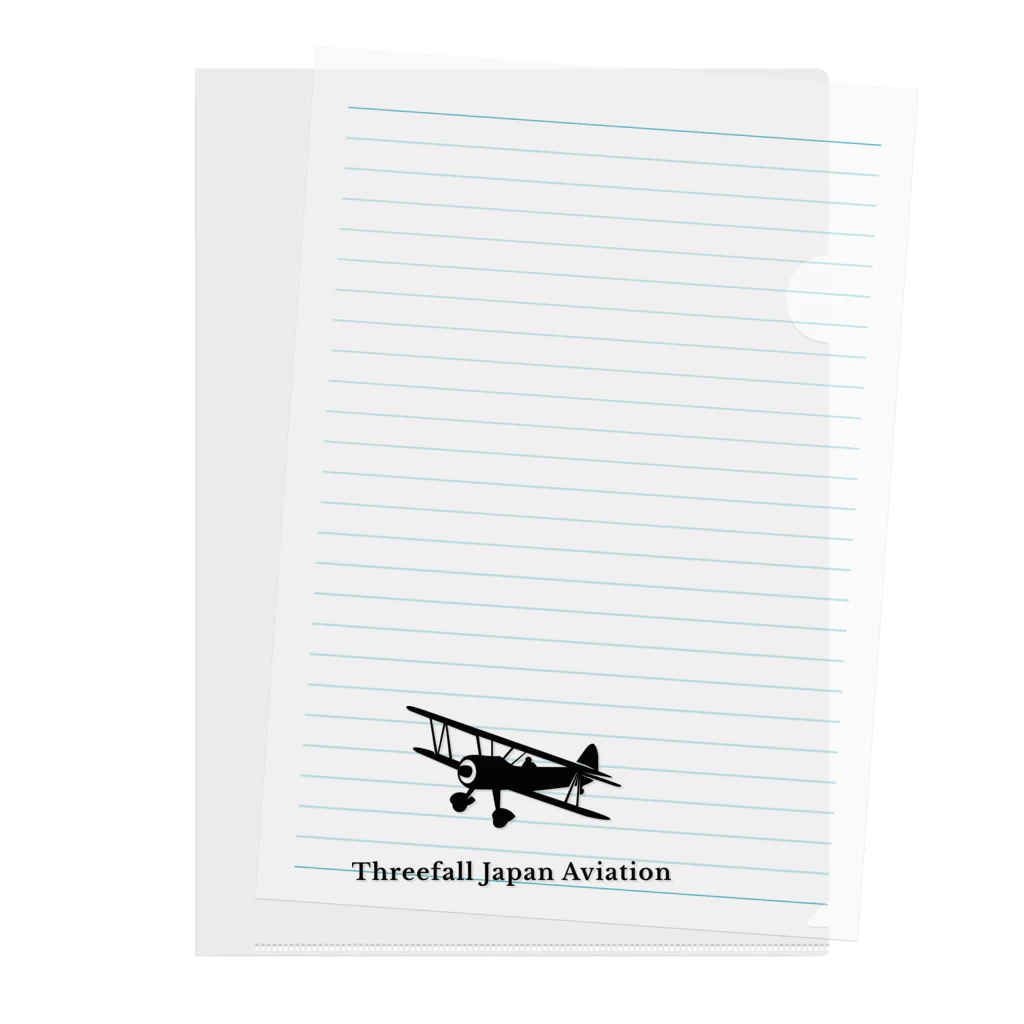 Threefall Japan Aviationの【Threefall Japan Aviation 】公式ロゴグッズ Clear File Folder