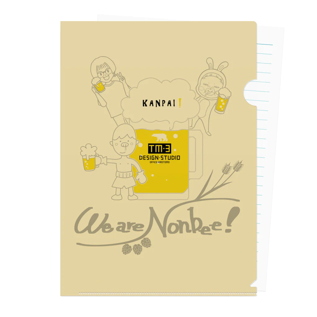 ビールとアート TM-3 DesignのWe are Nonbee！ Clear File Folder