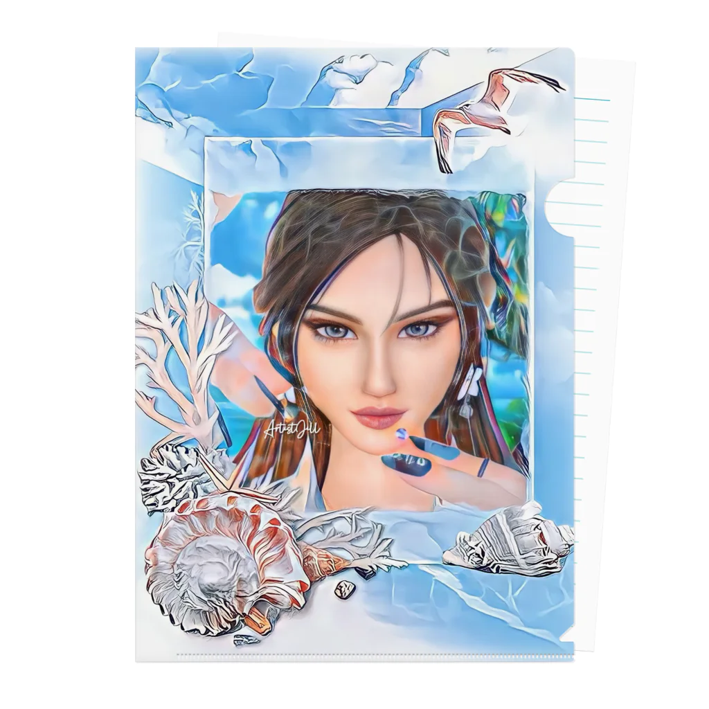 【ホラー専門店】ジルショップの縦長/サマーガール Clear File Folder