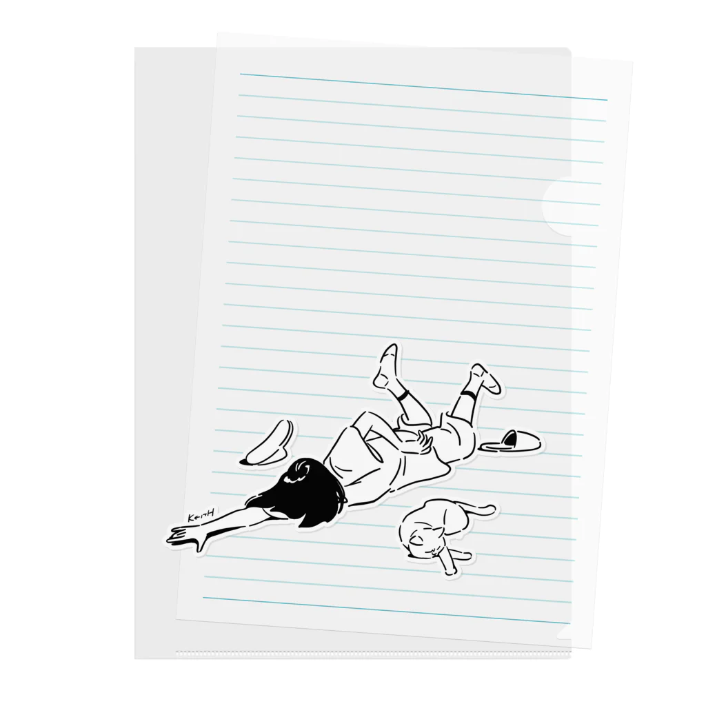 キースの遠泳 Clear File Folder