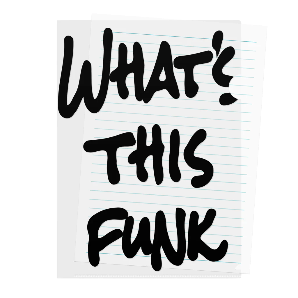 AliviostaのWhat's this funk ロゴ ヒップホップ Clear File Folder