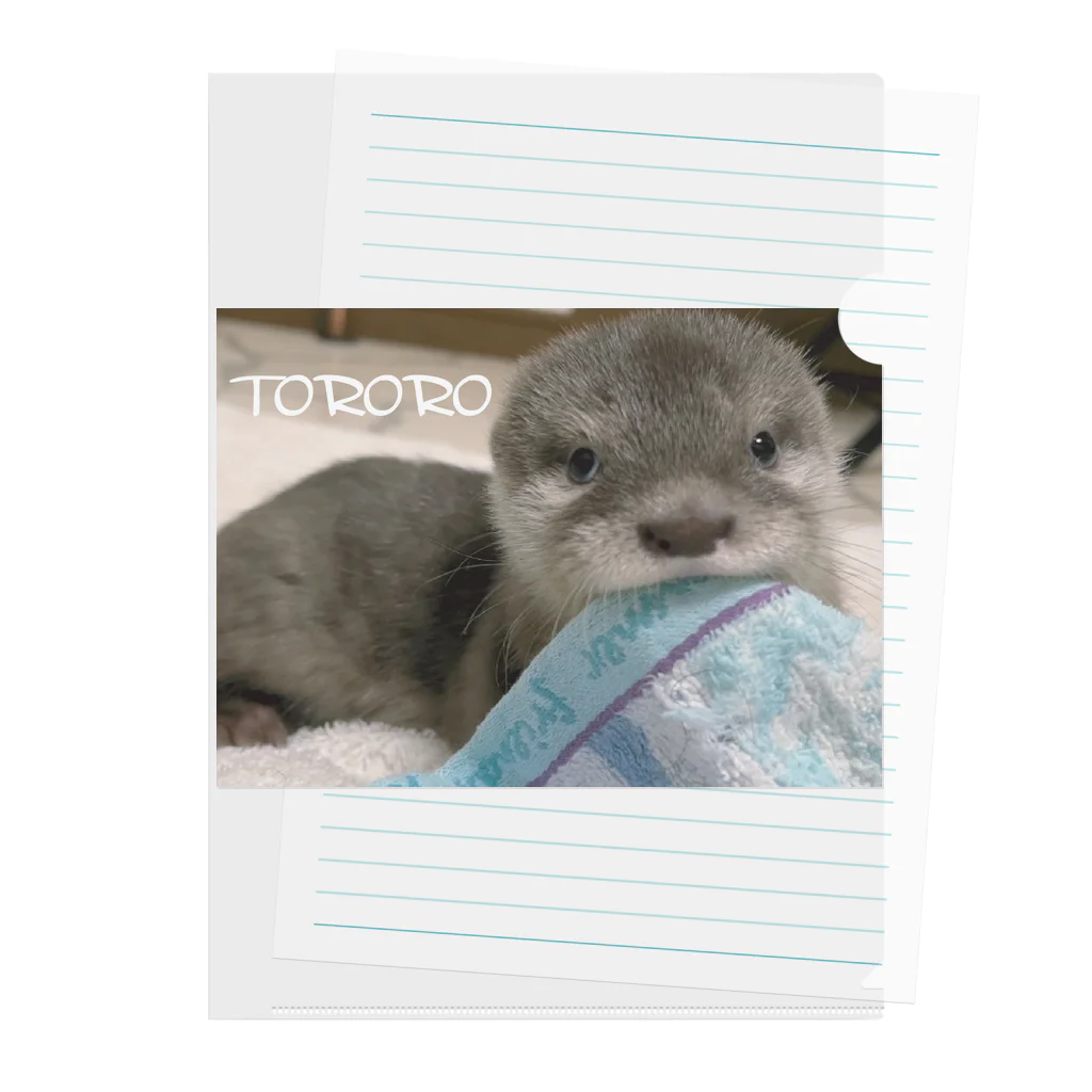 LOUTRE～カワウソと過ごす時間～の赤ちゃんカワウソとろろ Clear File Folder