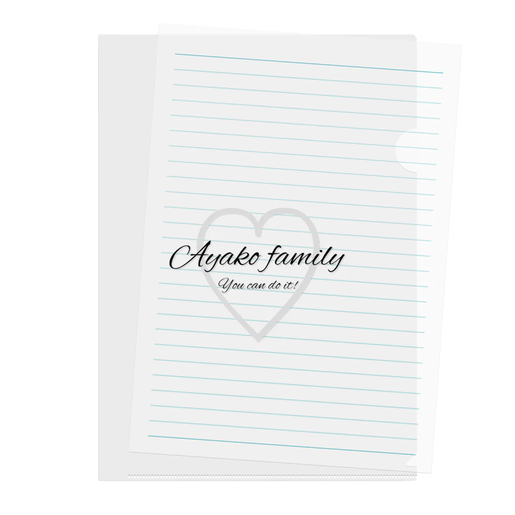 AYAKO family👩‍👧‍👦🐶のAYAKO family👩‍👧‍👦🐶 Clear File Folder