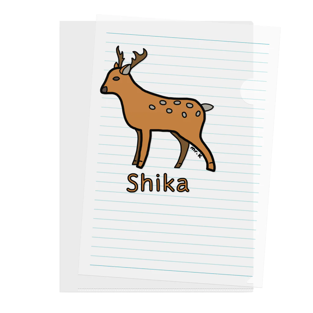 MrKShirtsのShika (シカ) 色デザイン Clear File Folder