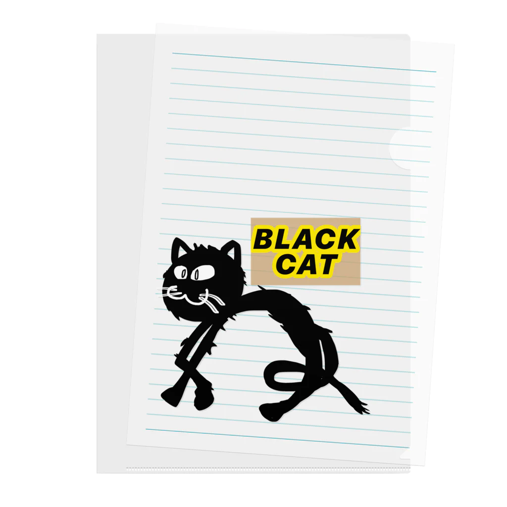 SEVEN-5-Ｇの BLACK  CAT クリアファイル