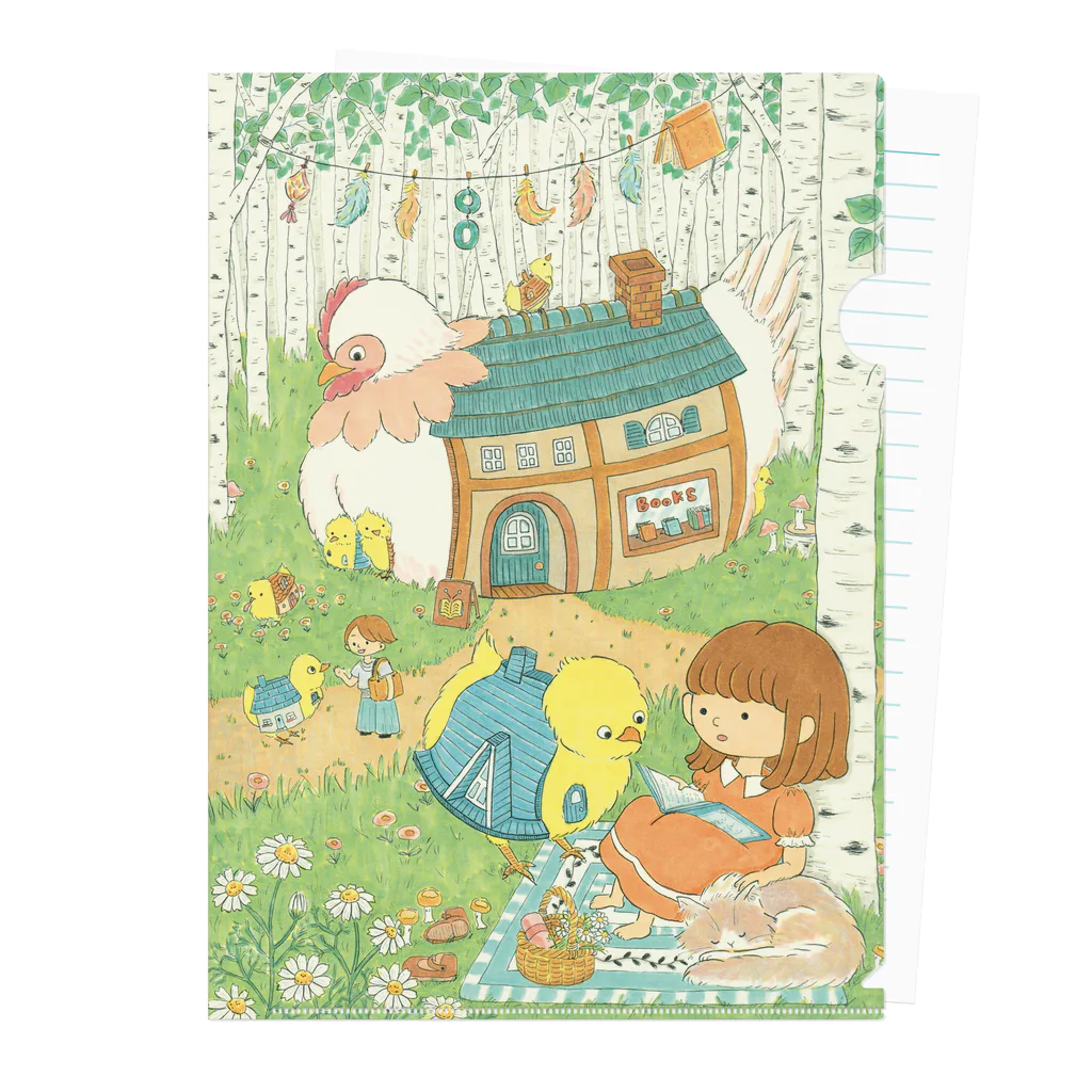 ささくま りさの移動図書館 Clear File Folder