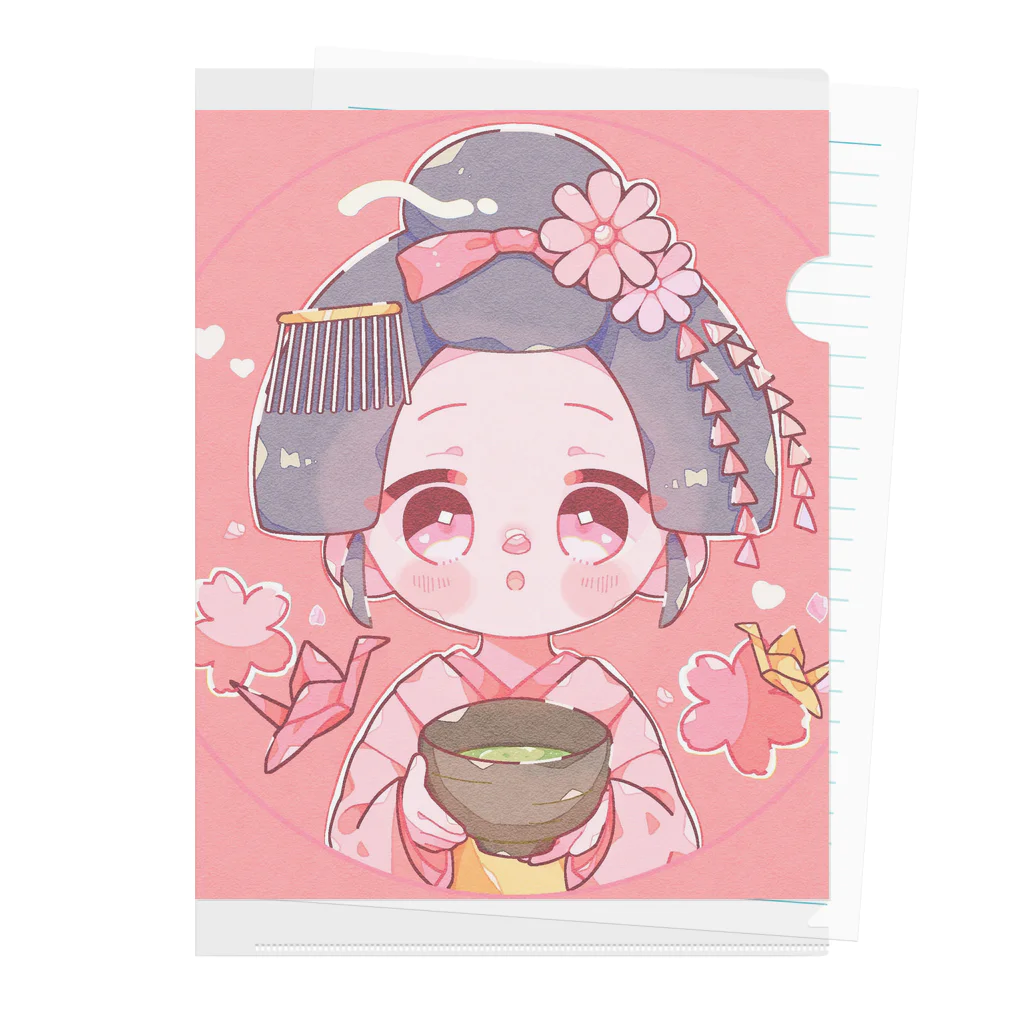 Nest Lab Kyotoの舞妓ちゃん　春 Clear File Folder