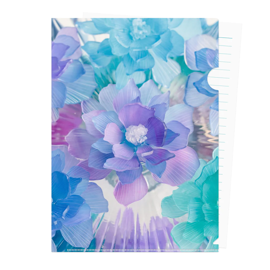 しばさおり jasmine mascotの紫の花 クリアファイル