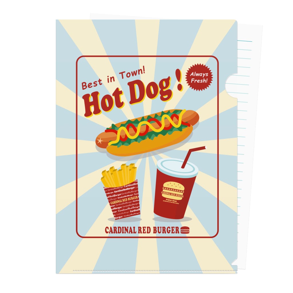 Teal Blue CoffeeのHot and Fresh! Clear File Folder