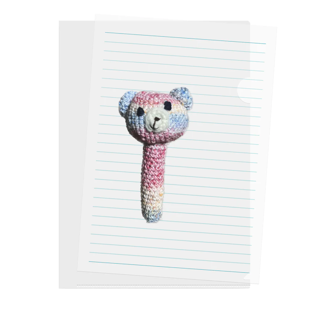 enimouのカラフルくまちゃん棒 Clear File Folder