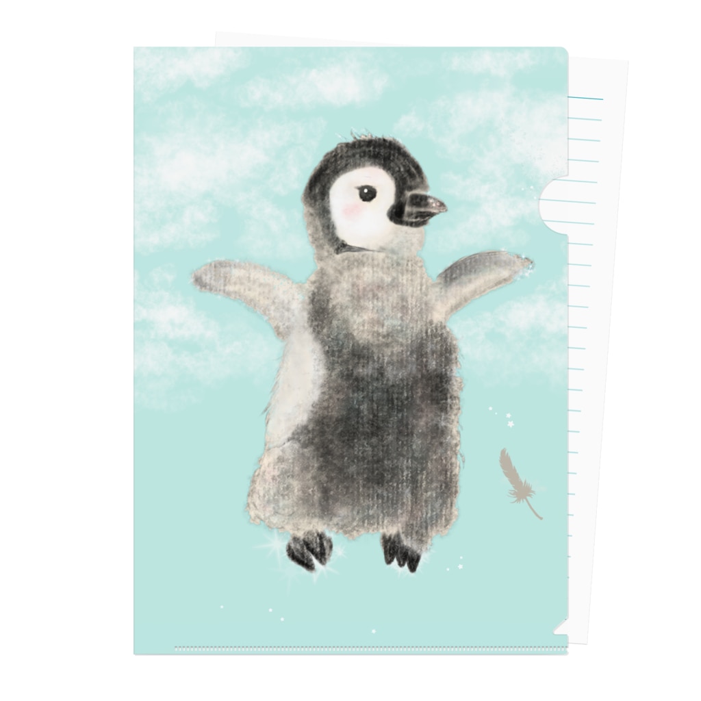sunpontaのペンギン空を飛ぶ Clear File Folder