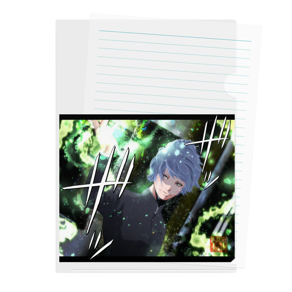 創作男子・稲冨の翡翠の風 Clear File Folder