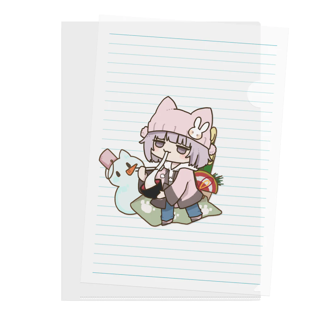 かげこ☠️💜のおもちみょーんかげこ Clear File Folder