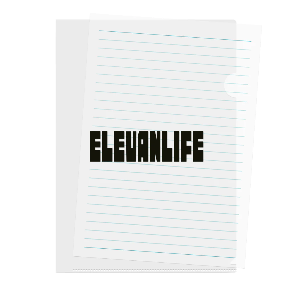 オンラインショップ「田んぼ」の「ELEVANLIFE」文字グッズ Clear File Folder