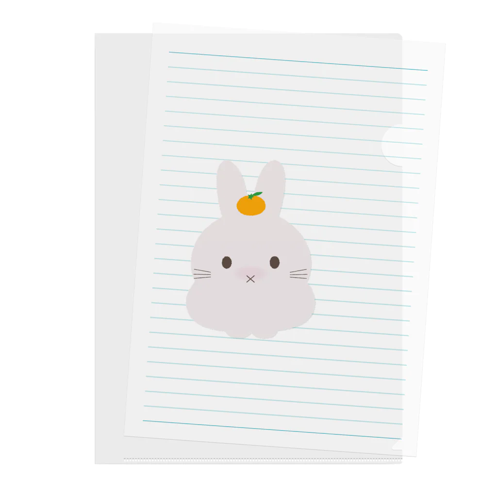 Atelier Pomme verte の鏡餅うさぎ Clear File Folder