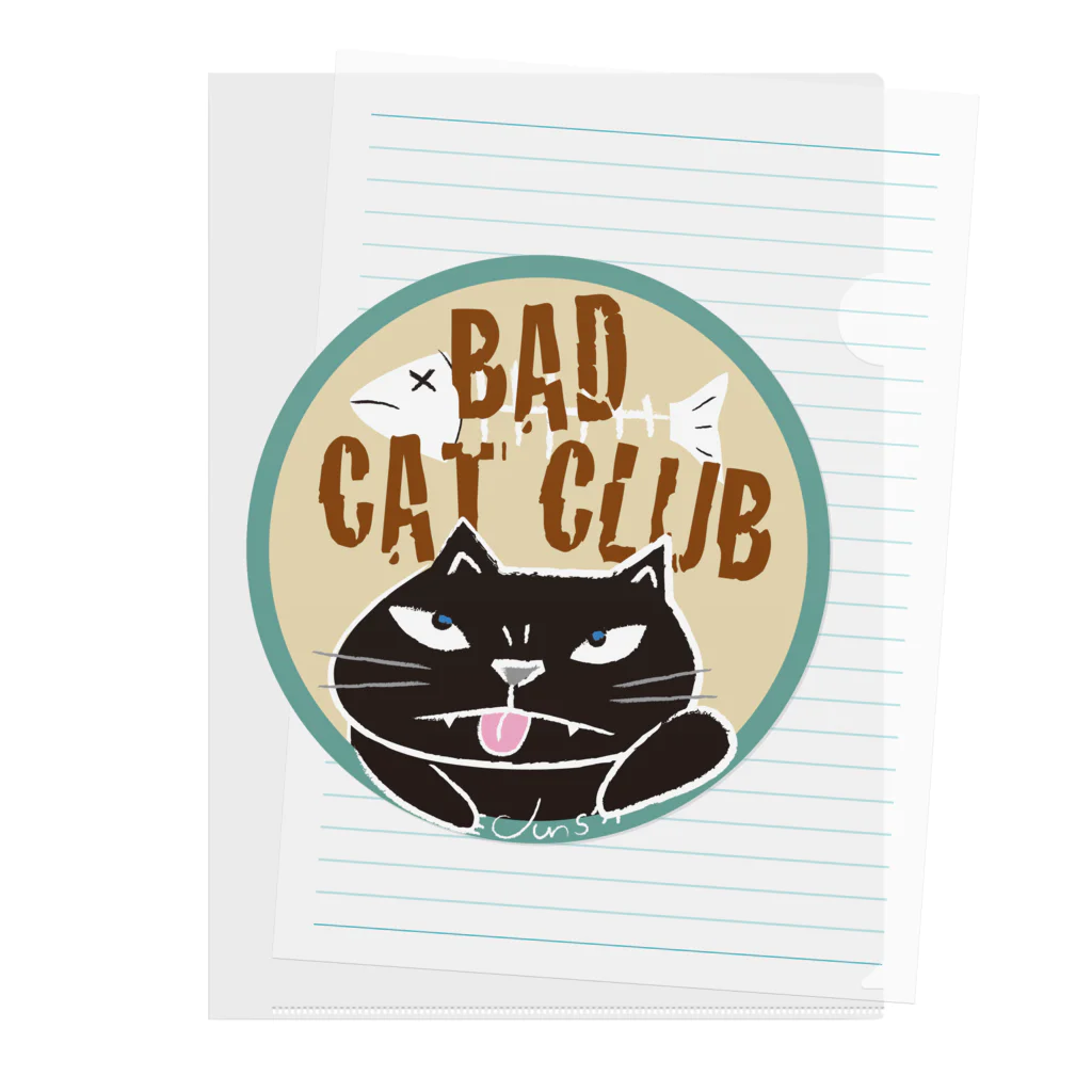 Junsの悪にゃんこのBAD CAT CULB Clear File Folder