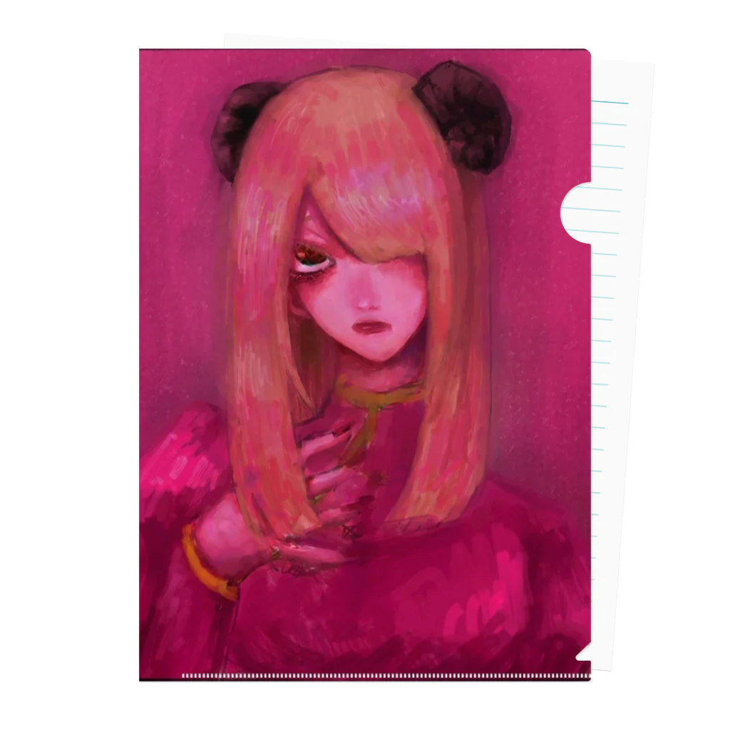 Burutasu の pink girl  Clear File Folder