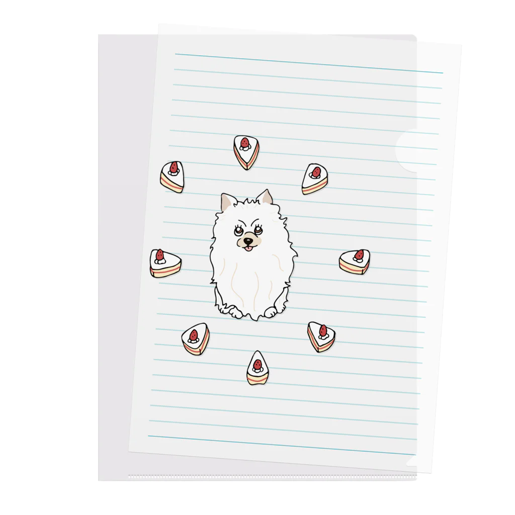 Hinanochin.shopのa pomeranian / shortcake Clear File Folder