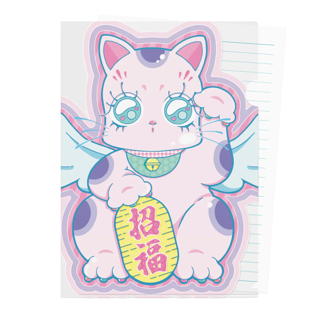 誘いの令和の招き猫ちゃん Clear File Folder