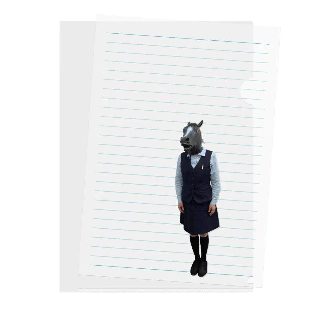 animal office lady おーえるの白石さん Clear File Folder