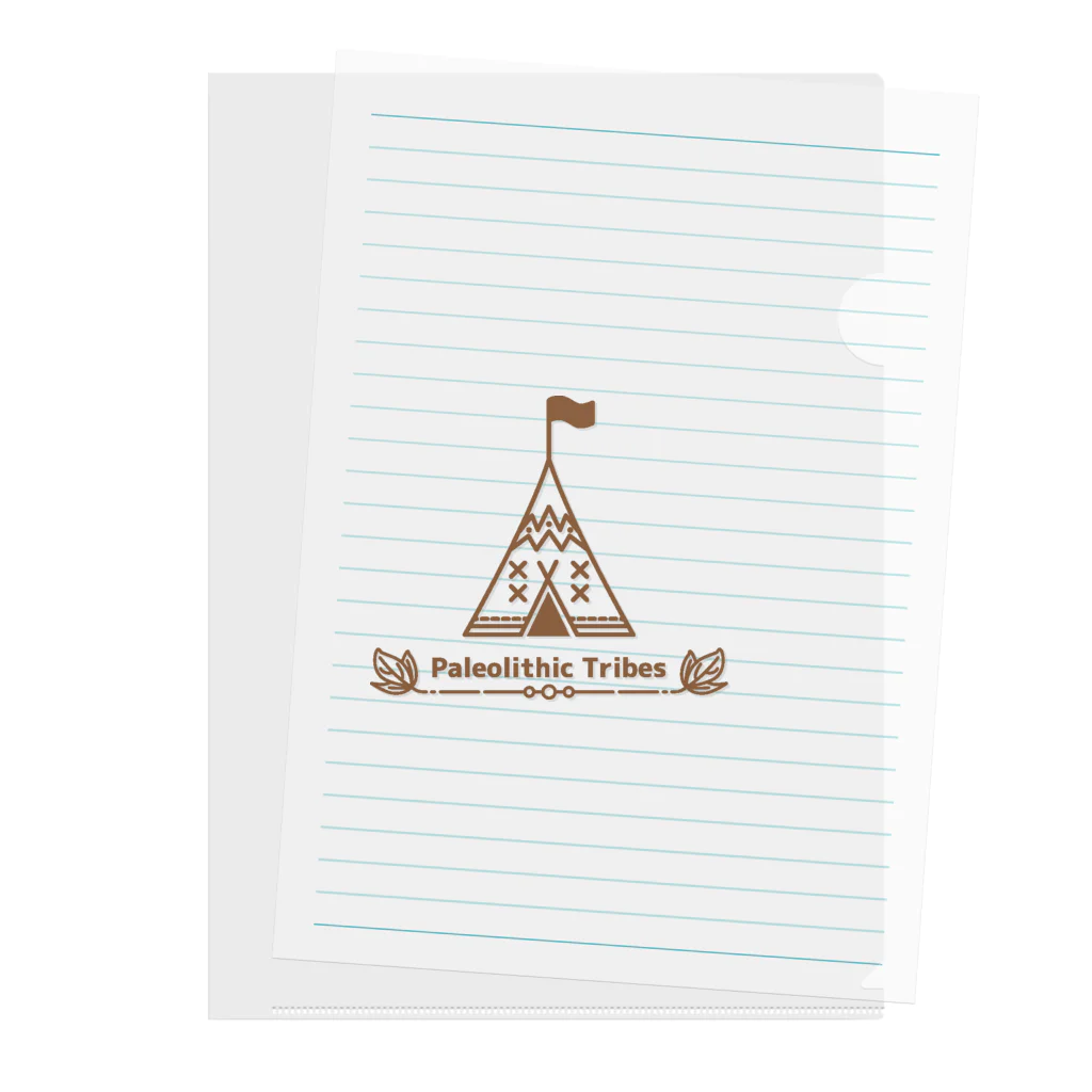 パレオな部族グッズストアのPaleolithic Camping Tent (Original Color) Clear File Folder