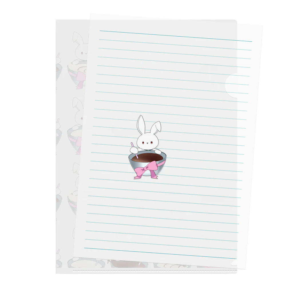 月のうさぎくんの月のうさぎくんのクリアファイル Clear File Folder