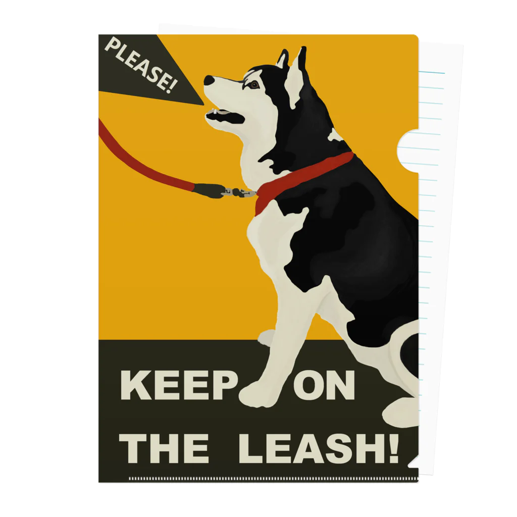 ねるくるのKEEP ON THE LEASH! (Shostako Yellow) クリアファイル