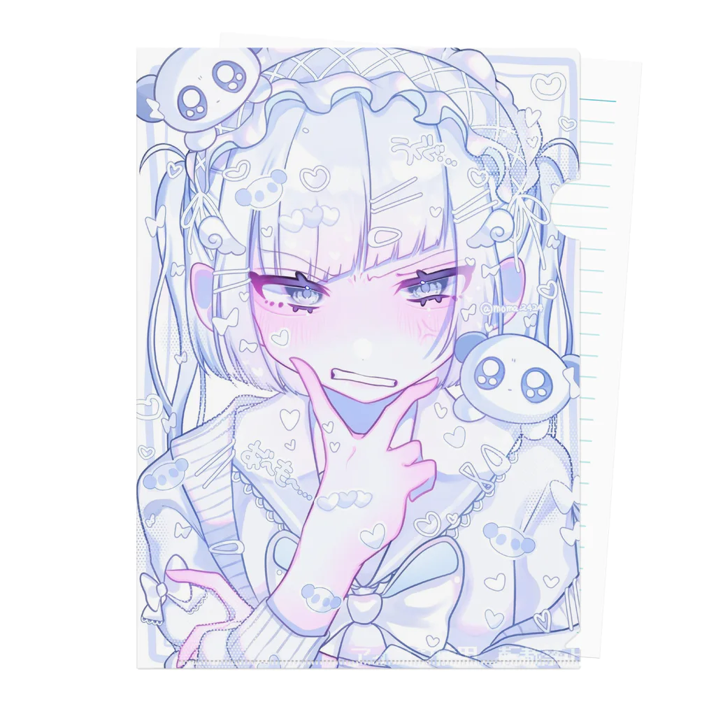 モマ@の白くん🐼🤍 Clear File Folder