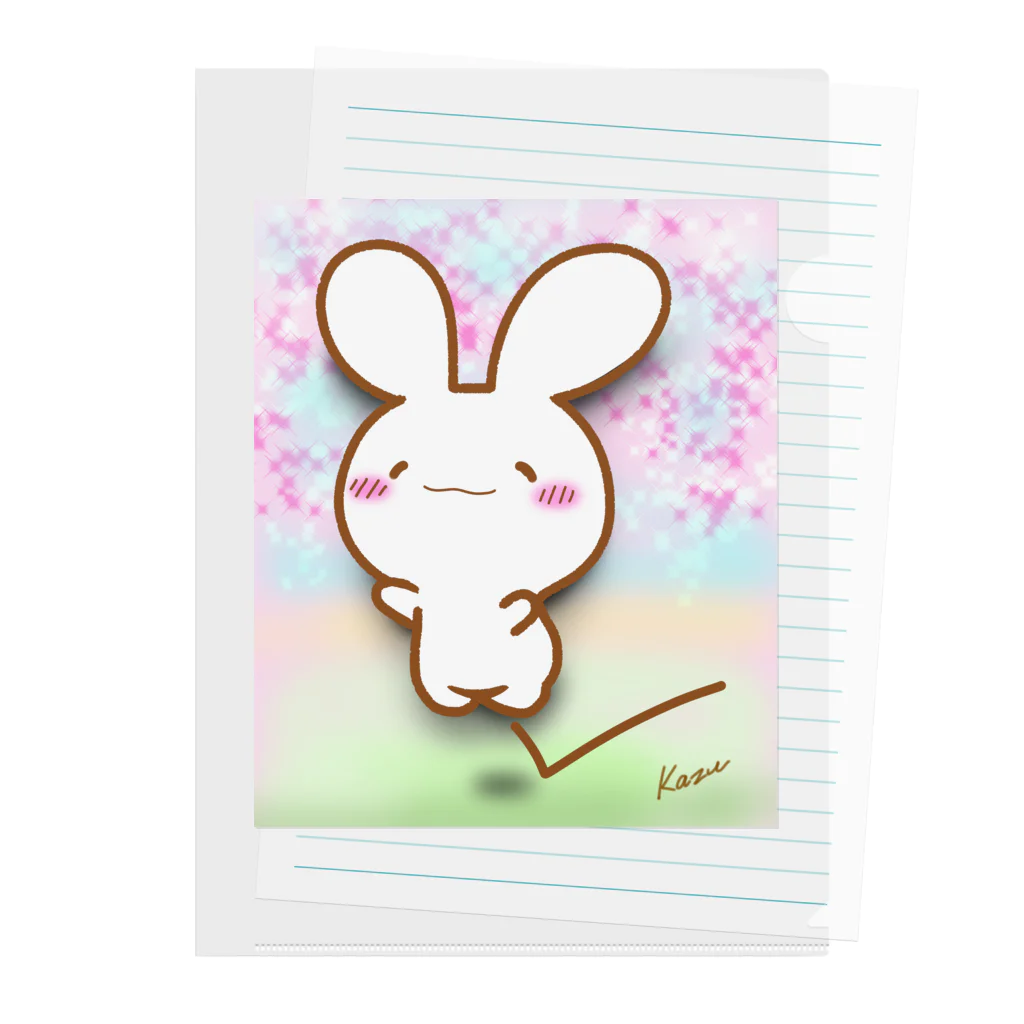 けあうさSHOPの今日も元気けあうさ Clear File Folder